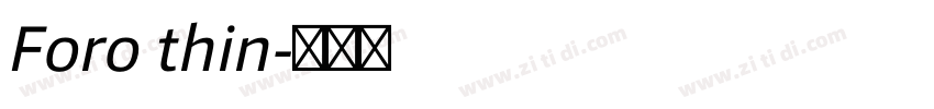 Foro thin字体转换